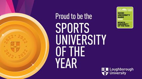 Proud to be the Sports university of the year 2022 poster